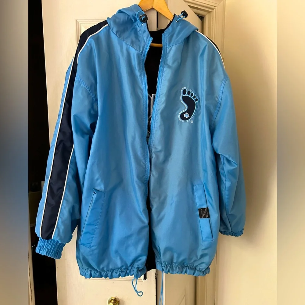 Mens Colosseum North Carolina Tar Heels UNC Reversible Fleece Coat Jacket - Picture 1 of 9